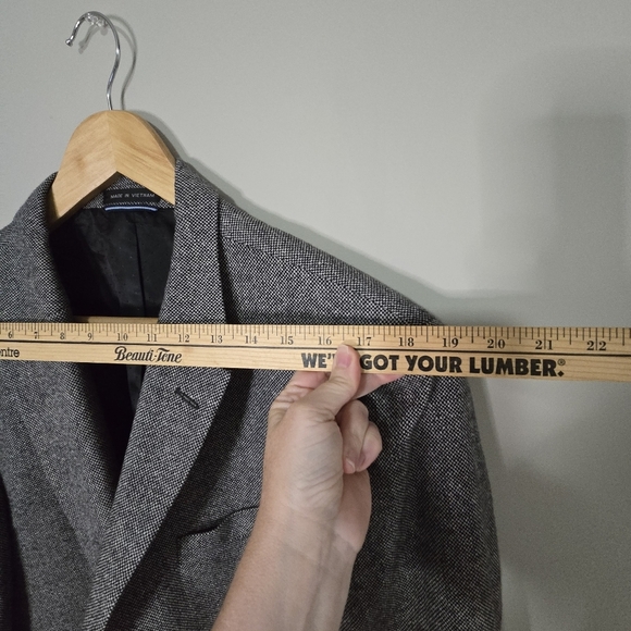Tommy Hilfiger Men's Gray 55% Wool/37% polyester R46 Blazer Rn47338 - Picture 11 of 16